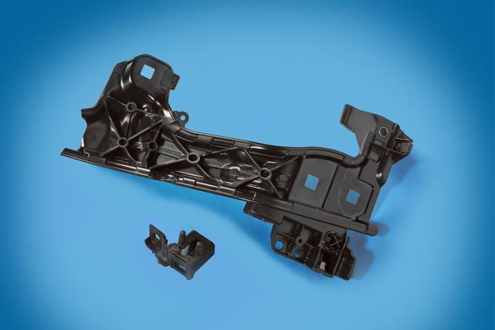 Injection-moulded engineering compound bracket